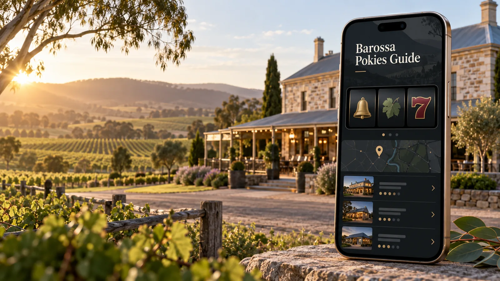 Barossa vineyards and countryside